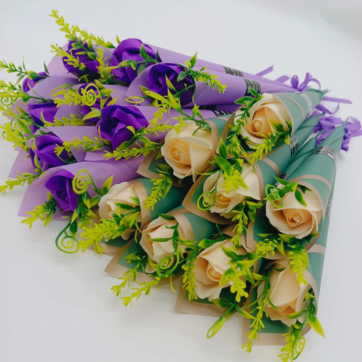 1pcs Single Artificial Rose Flower Soap Flower Bouquet Valentine's Day Fake Flower Wedding Party Gifts Decorations Suppliers