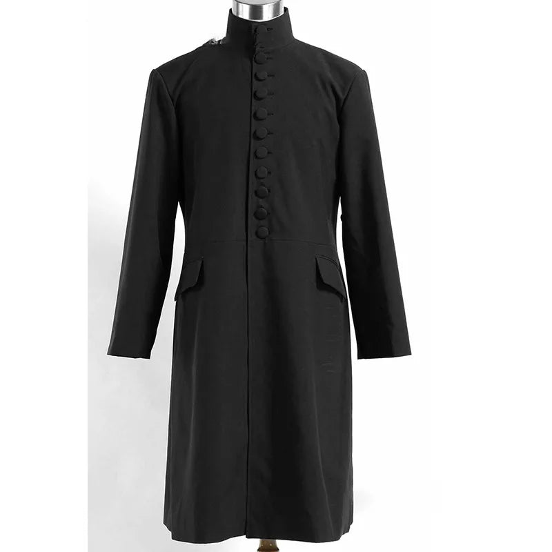 Movie Professor Severus Snape Cosplay Costume Anime Hogwartes School Black Cloak Robe Halloween Carnival Party Uniform Suits