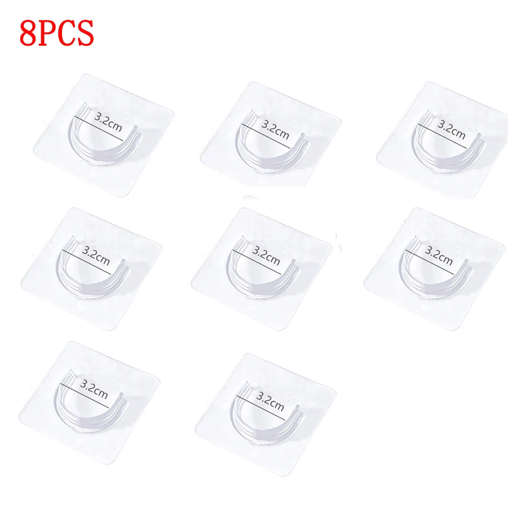 2/8/10PCS Curtain Rod Support Household Telescopic Rod Support Adhesive Support No Punching Clothes Rod Support Fixed Support