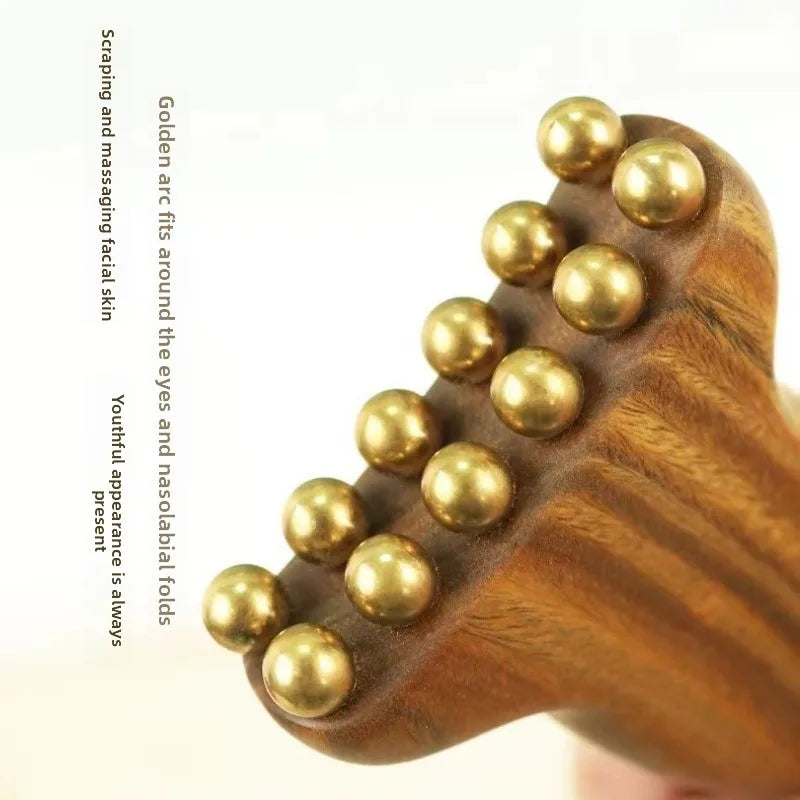 Facial Gua Sha Roller Bead Fascia Lifting Tool Cheek Beauty Massage Lymphatic Drainage Massager Trigger Point Massage Roller