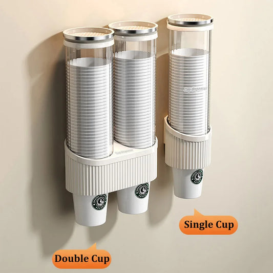 Water Cup Storage Bar Counter Rack Disposable Cup Cup Holder Wall Mounted Water Dispenser High-end Paper Cup Holder
