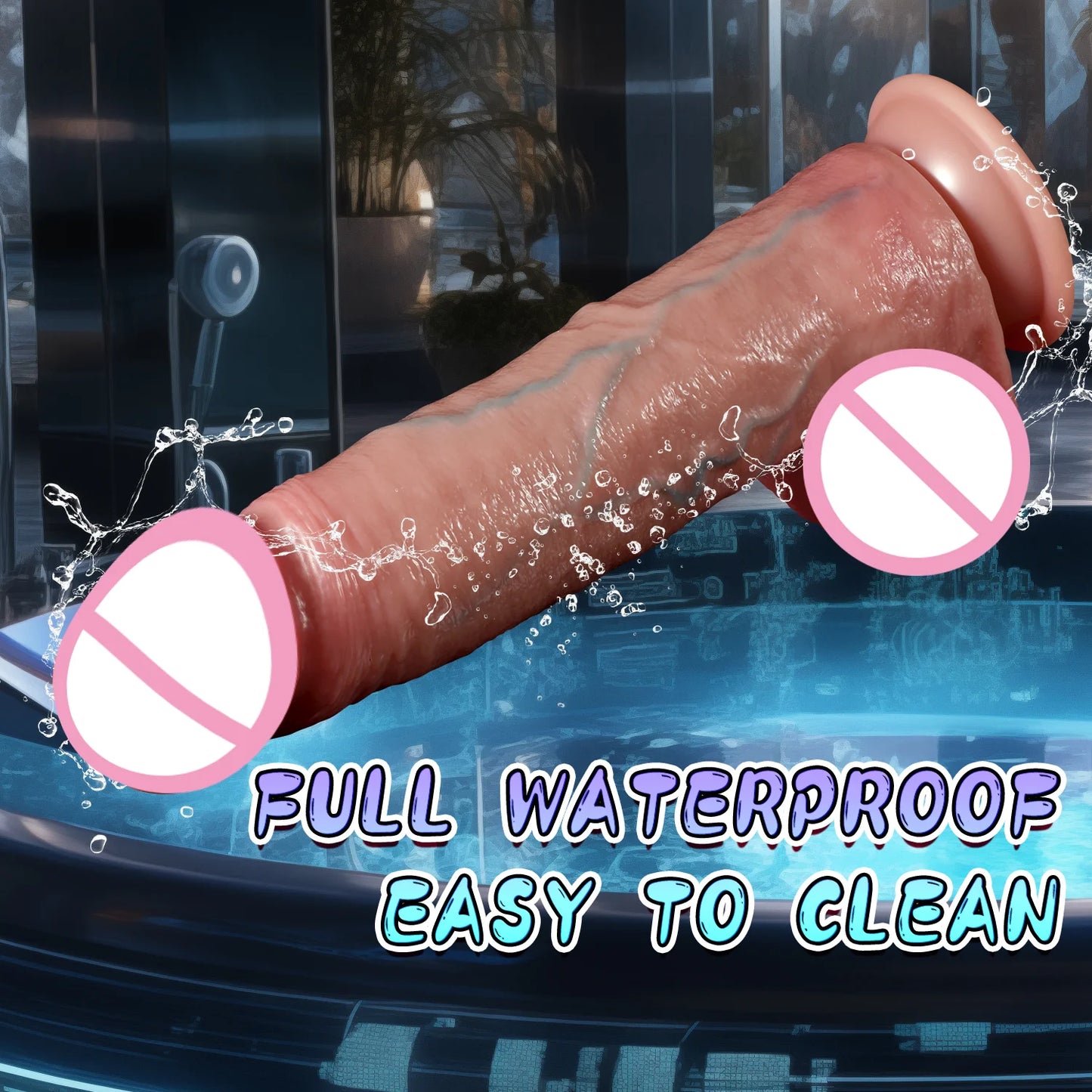 Realistic Dildo with Sliding Foreskin And Ejaculating Feature Vagina Dildos for Women Water Spray Penis Anal Plug Sexy Adult Toy