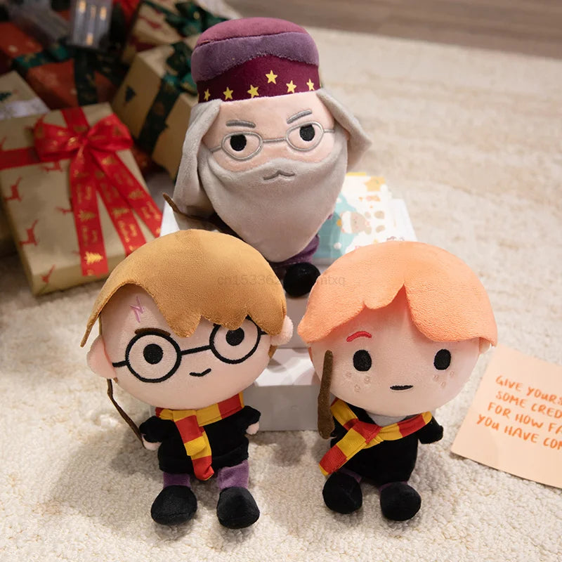 22cm Harry Potter Doll Ron Dumbledore Hagrid Malfoy Lord Voldemort Plushies Stuffed Anime Bag Pendant Collect Plush Toy Gifts