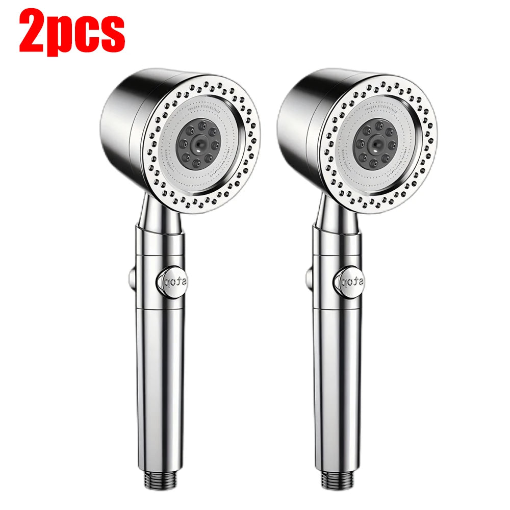 5 Modes Bathroom Shower Head Portable High Pressure Powerful Rain ShowerHead Explosion-proof and Drop-proof Universal Shower Set
