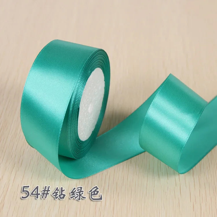 25Yards 6/10/15/20/25/40/50mm Silk Satin Ribbon Wedding Party Christmas Ribbon Flowers Gifts Decorated DIY Apparel Sewing Fabric