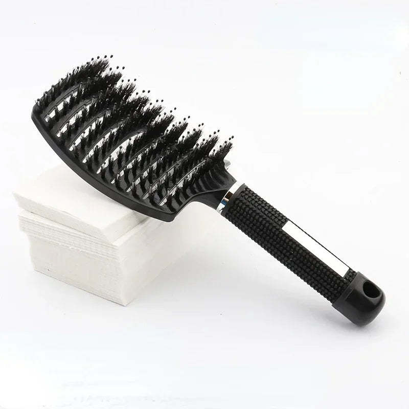 Hair Brush Scalp Massage Comb Hairbrush Bristle&Nylon Women Wet Curly Detangle Hair Brush for Salon Hairdressing Styling Tools