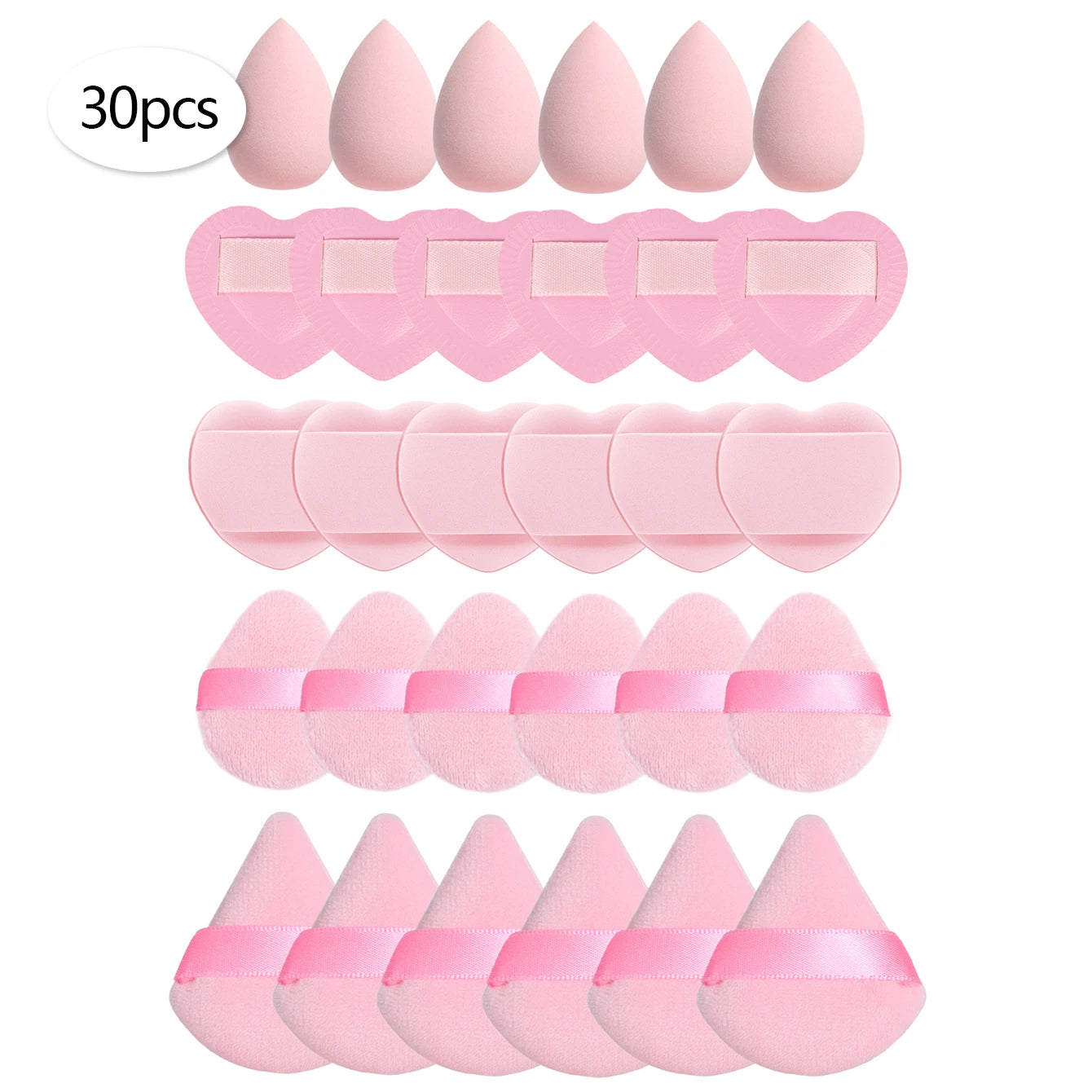 15/30/60 Mini Makeup Sponge Powder Puff Beauty Sponge for Makeup Concealer Liquid Foundation Face Cosmetic Puff Makeup Sponge