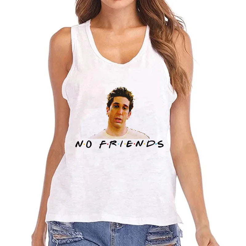 2000s Mange Tank Tops Women Friends Graphic Gothic Tshirt Friends Tv Show Y2k Vest T Shirt Funny Fashion Harajuku T-shirt Female