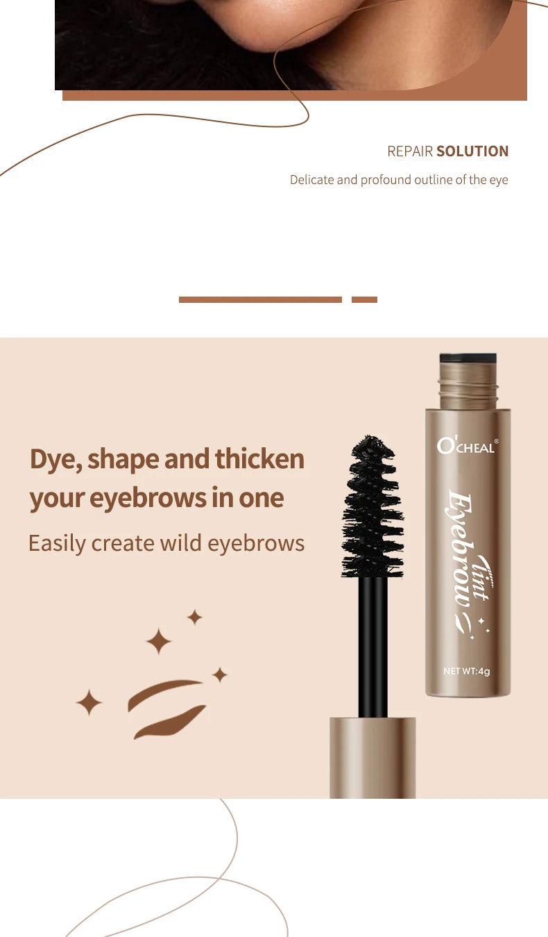 4Color Waterproof Eyebrow Gel Long Lasting Sweatproof No Smudging Natural Eyebrow Cream Makeup For Perfect Brows Cosmetics