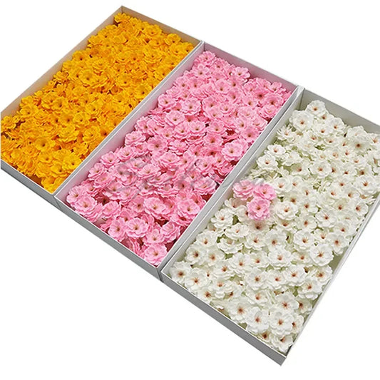 Romantic Cherry Blossom Artificial Flowers for Wedding DIY Decoration 25pcs/lot