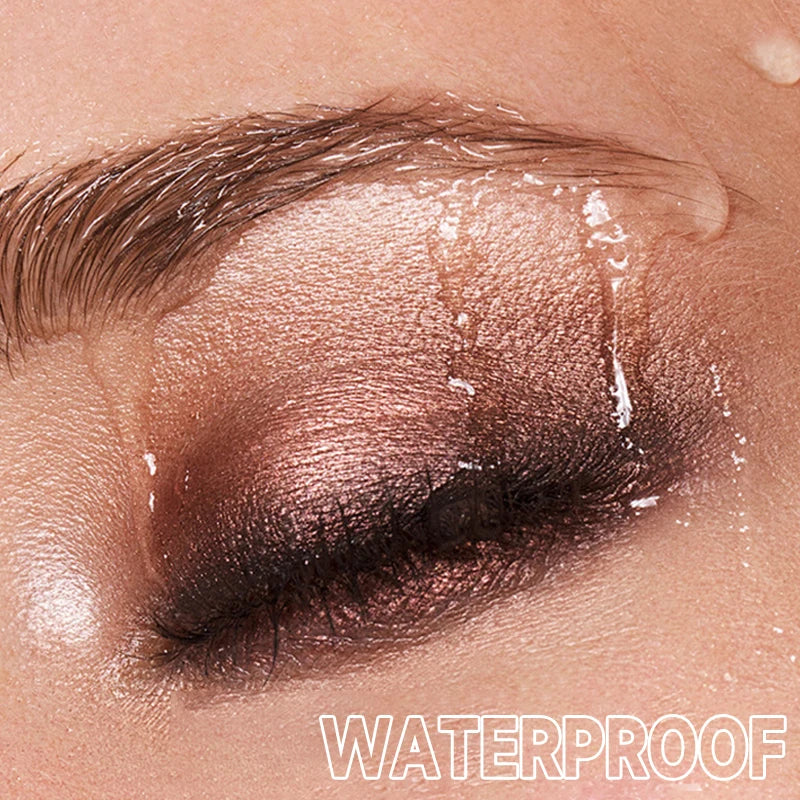 Monochrome Eye Shadow Palette - Sparkly Eye Glitter Makeup, Matte & Shimmer, Long-Lasting, Waterproof, Smudge-Free, High-Pigment