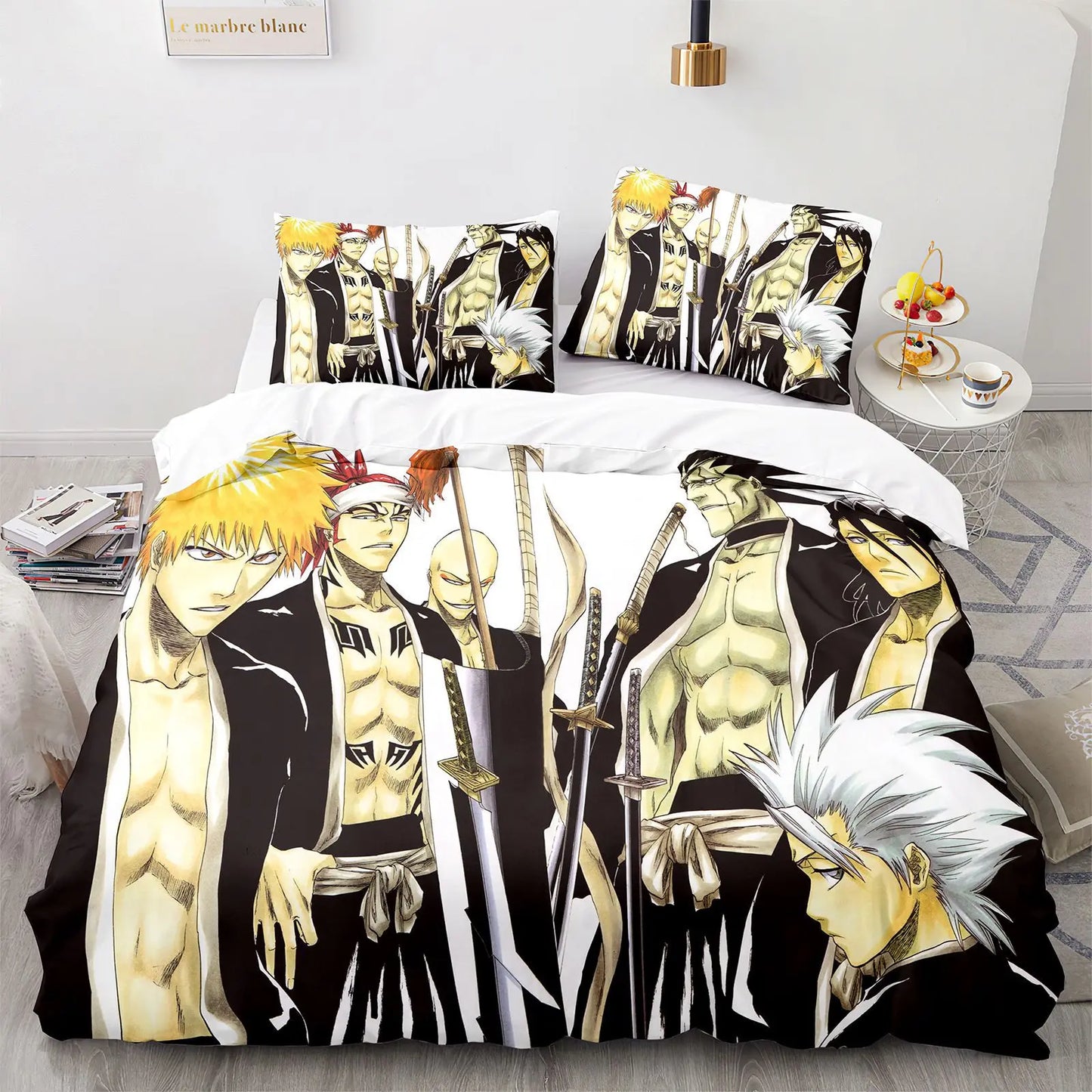 Japan Anime BLEACH Bedding Set Cartoon Comforter Duvet Cover Sets Bed Linen Twin Queen King Single Size Home Decor Kids Kawaii