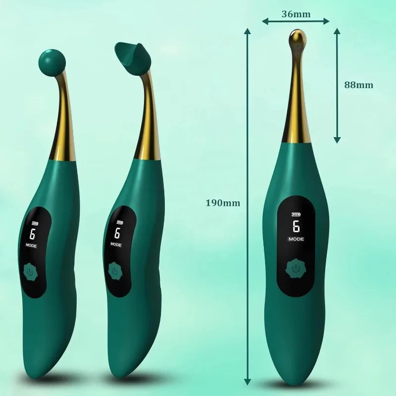 Clitoral Vibrator 9 Frequency Vibrators Modes G-Spot Vagina Nipple Stimulation LCD Screen Display Female Stimulation Orgasm