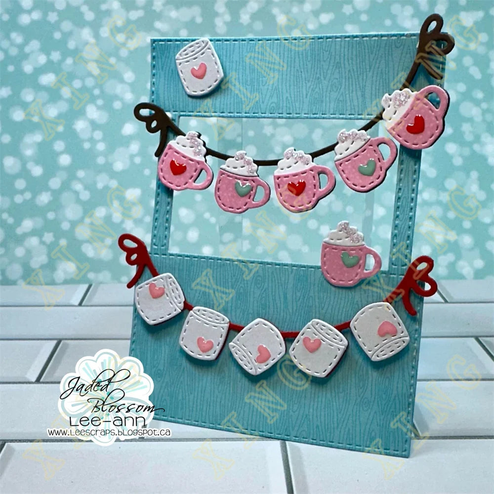 Valentine's Day New Gnome Winter Add Ons Pinecone Metal Cutting Dies Stamps Stencil Diy Scrapbook Paper Diary Decoration Card