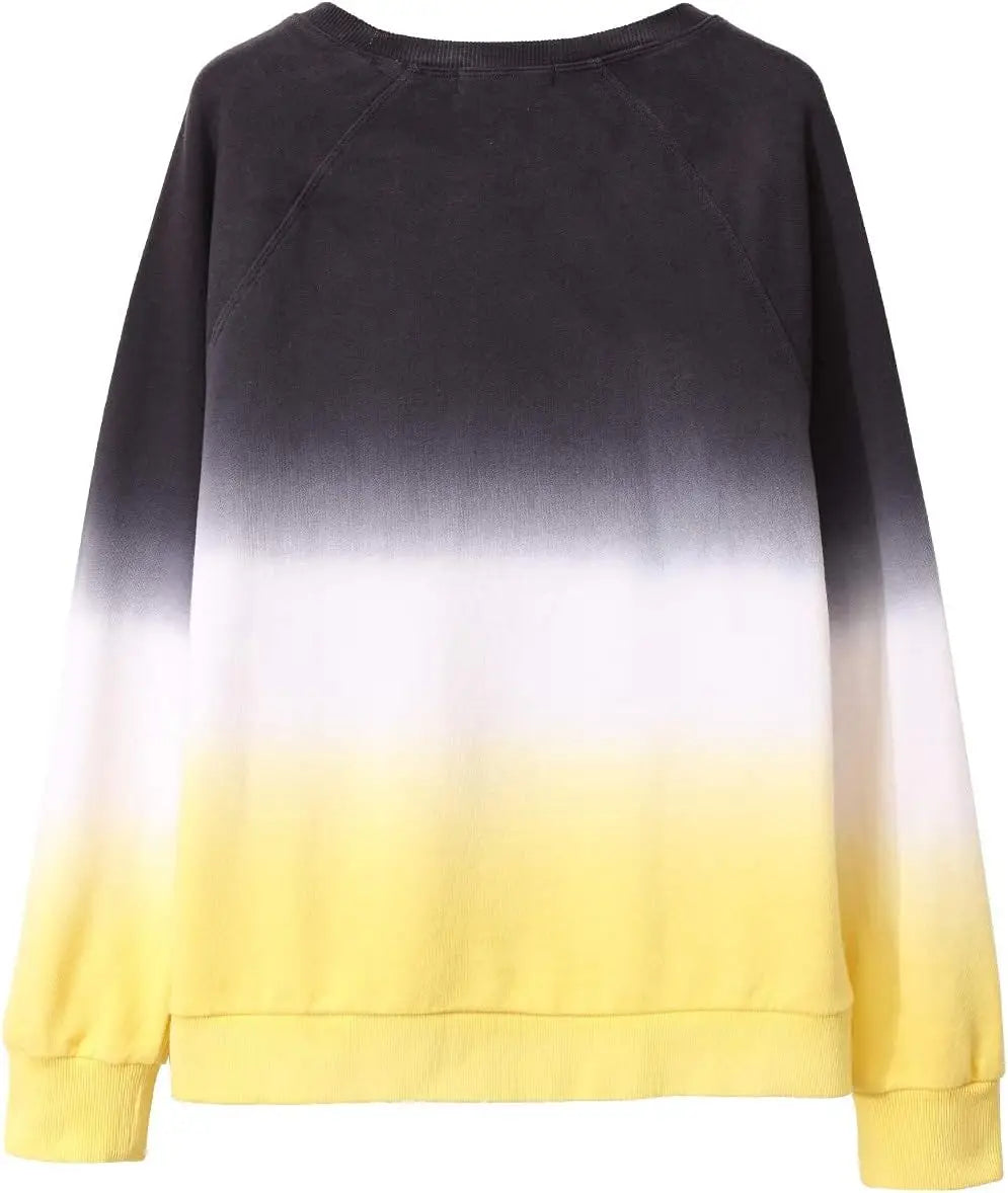 Women's Sweatshirt Tie Dye Long Sleeve Casual Crewneck Pullover Top Autumn Color Tie Dye Sweatshirt Hoodie