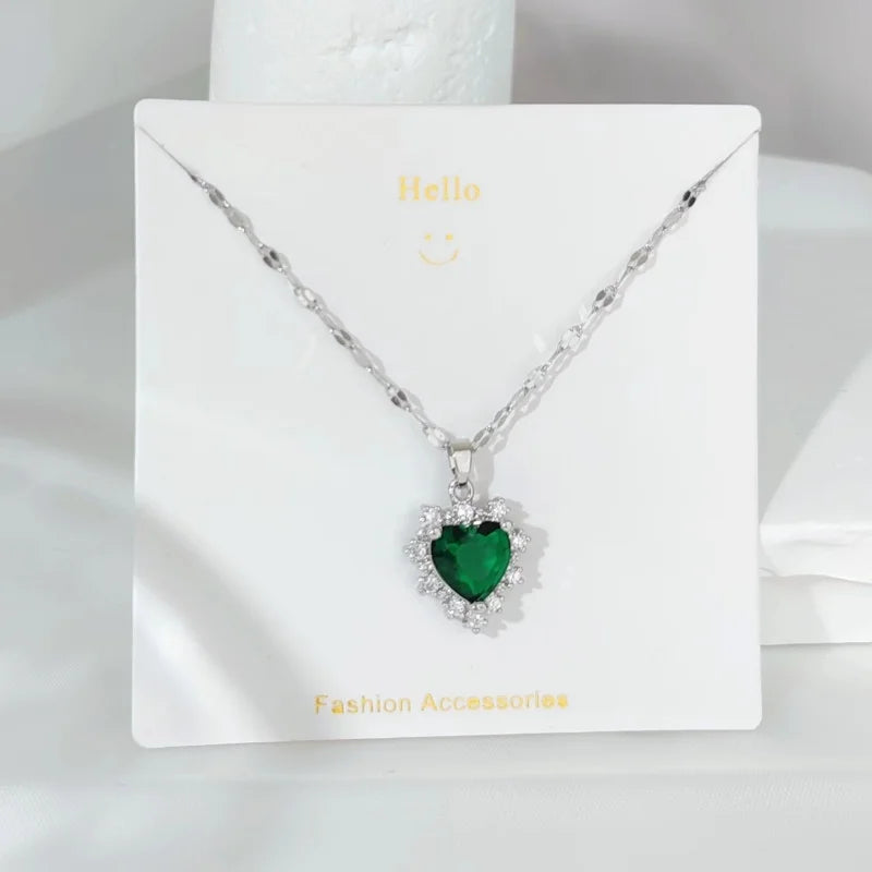 New Style Creative Arrow Through Heart Couple Pendant Heart-Shaped Collar Chain Valentine's Day Necklace Jewelry Gift