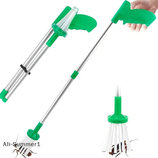 【E】Folding Spider Catcher Long Handle Cockroach Grabber Spider Trap Tool Pick Up Tool Family Trap Tool For Home Outdoor