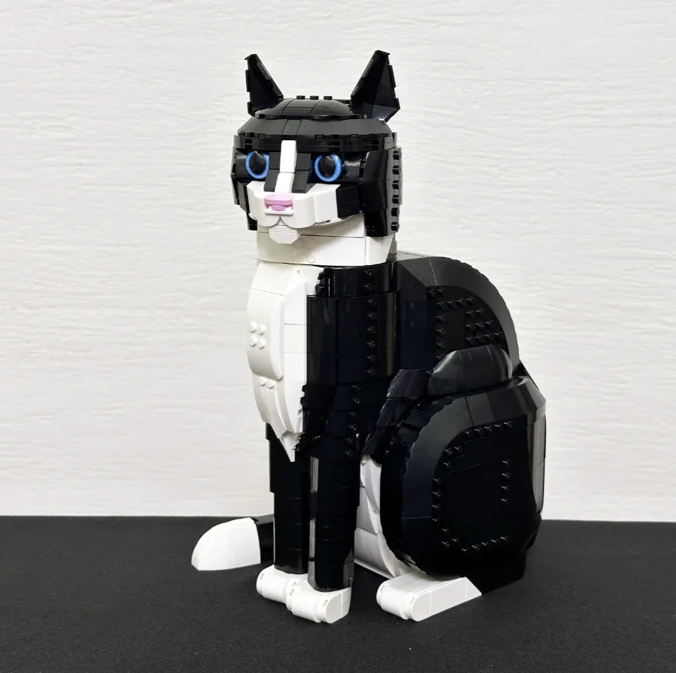 1710pcs  Hot Toy Ideas Cute Cartoon Cat Tuxedo Cat 21349 Building Blocks Assemble Puzzle Model For Birthday Christmas Gift