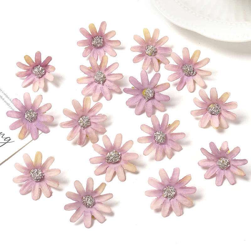 30/50Pieces 3cm Silk Rose Artificial Flowers Heads Fake Flowers for Home Decor Room Wedding Decoration DIY Garland Accessories