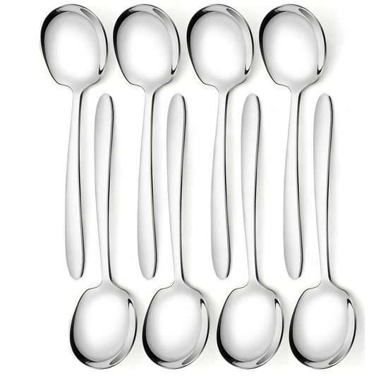 8-Piece Stainless Steel Buffet Serving Spoon, Large Serving Spoon