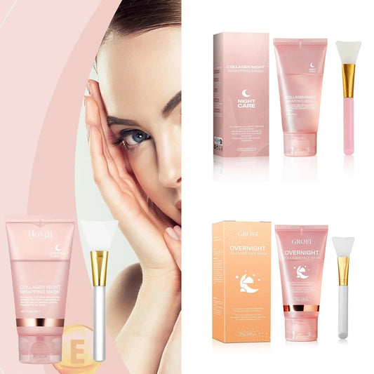 75G Collagen Overnight Wrapping Peel Off Facial Mask Korean Collagen Night Wrapping Mask Deeply Hydrates Night Care Mask Cream