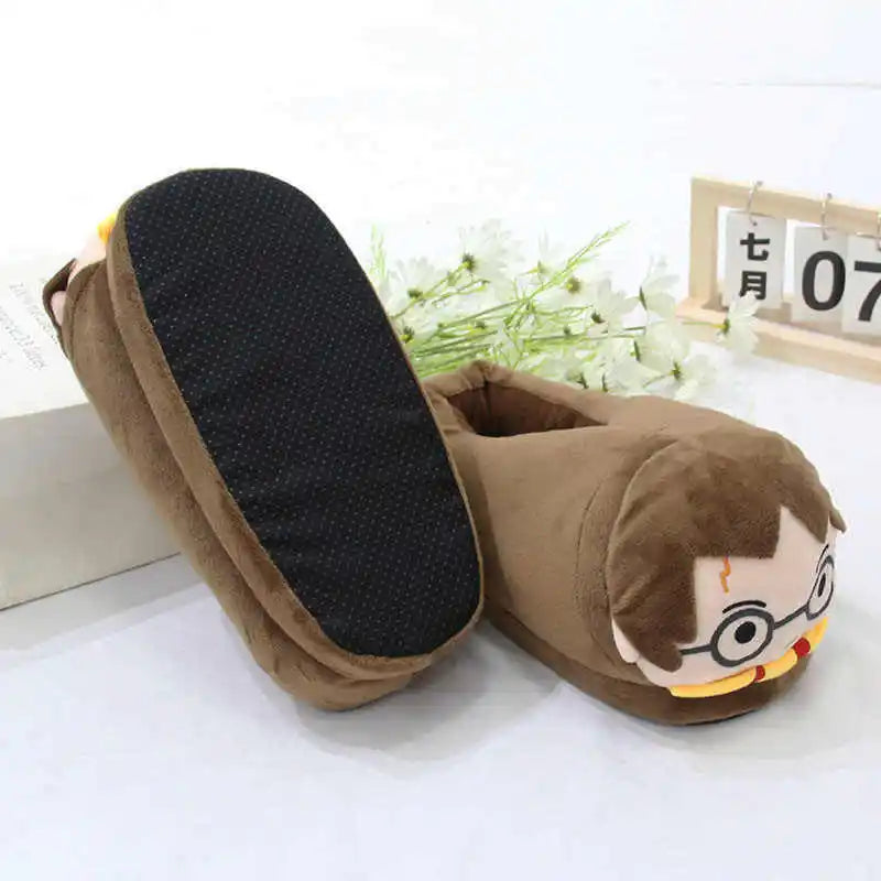 Cute Harries Potters Cotton Slippers Warm And Thickened Potter Couple Winter Plush  Indoor For Breathability Shoes Surprise Gift