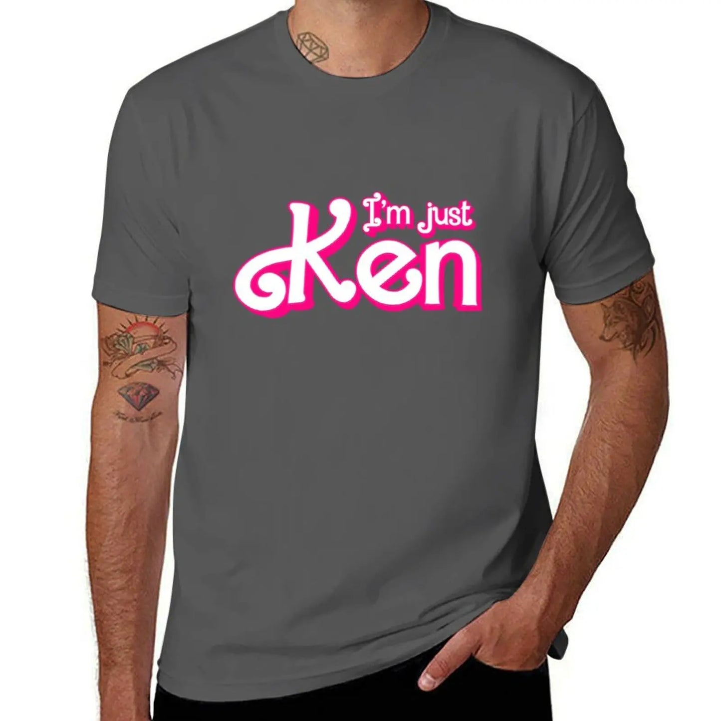 I'm just Ken T-Shirt Aesthetic clothing oversizeds heavy weight t shirts for men