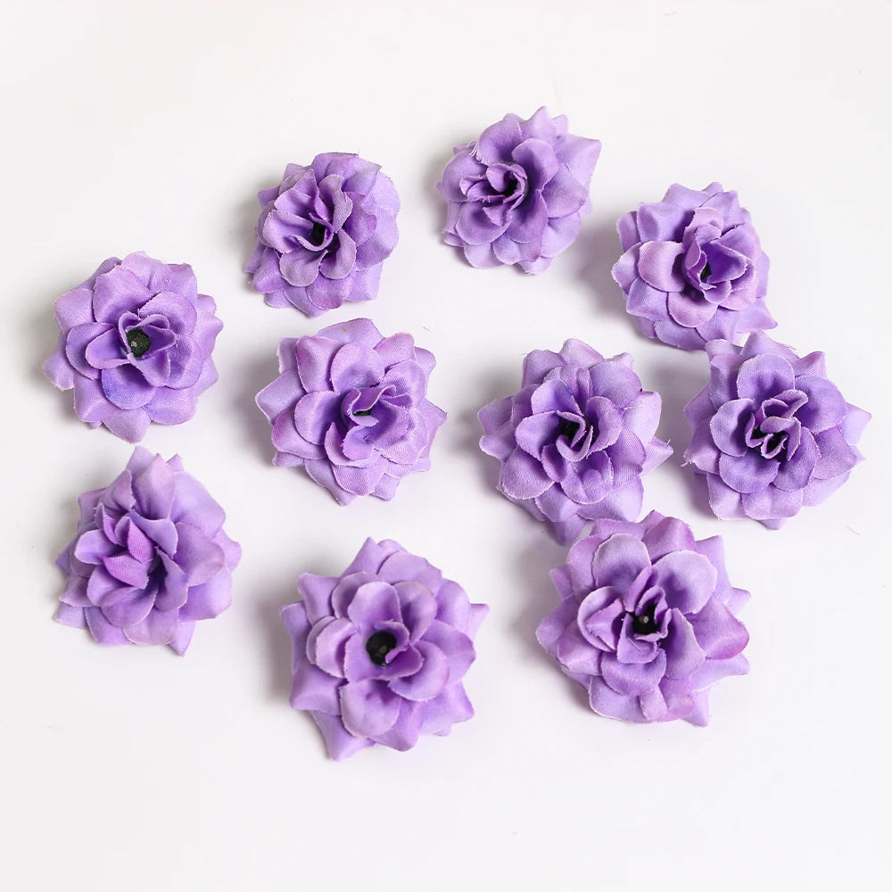 10/20Pcs Artificial Flowers Rose Head Silk Fake Flowers For Home Decor Garden Party Wedding Decoration Craft Wreath Accessories