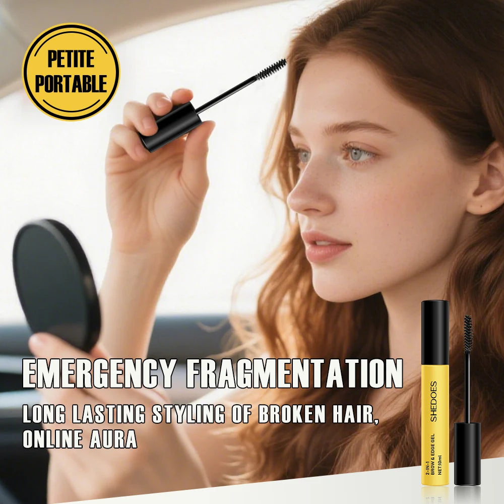 1PC 2-in-1 eyebrow styling gel, waterproof, durable, non caking, easy to apply and shape natural eyebrows