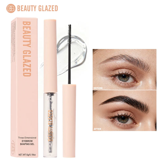 Beauty Glazed Three-Dimensional Eyebrow Sharping Gel,Waterproof,Smudge-Proof, Long-Lasting Hold for a Natural Look,