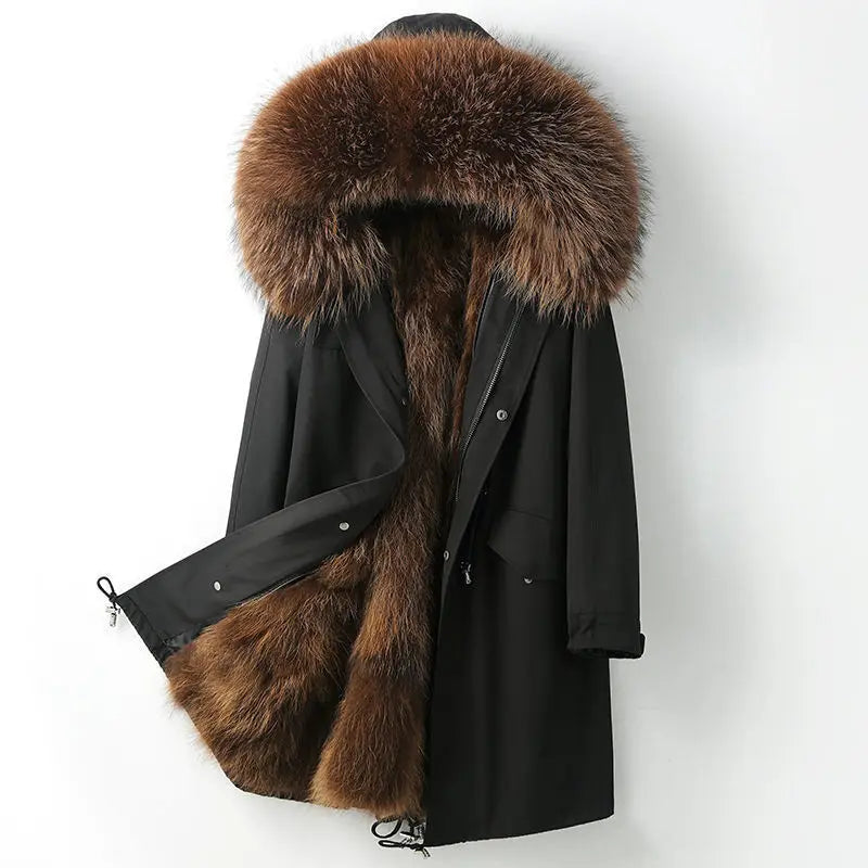Women Faux Fox Fur Jackets Hoodies Loose Long Sleeve Coats Zipper Button Jacket Streetwear Furry Midi Length Coat Autumn Winter