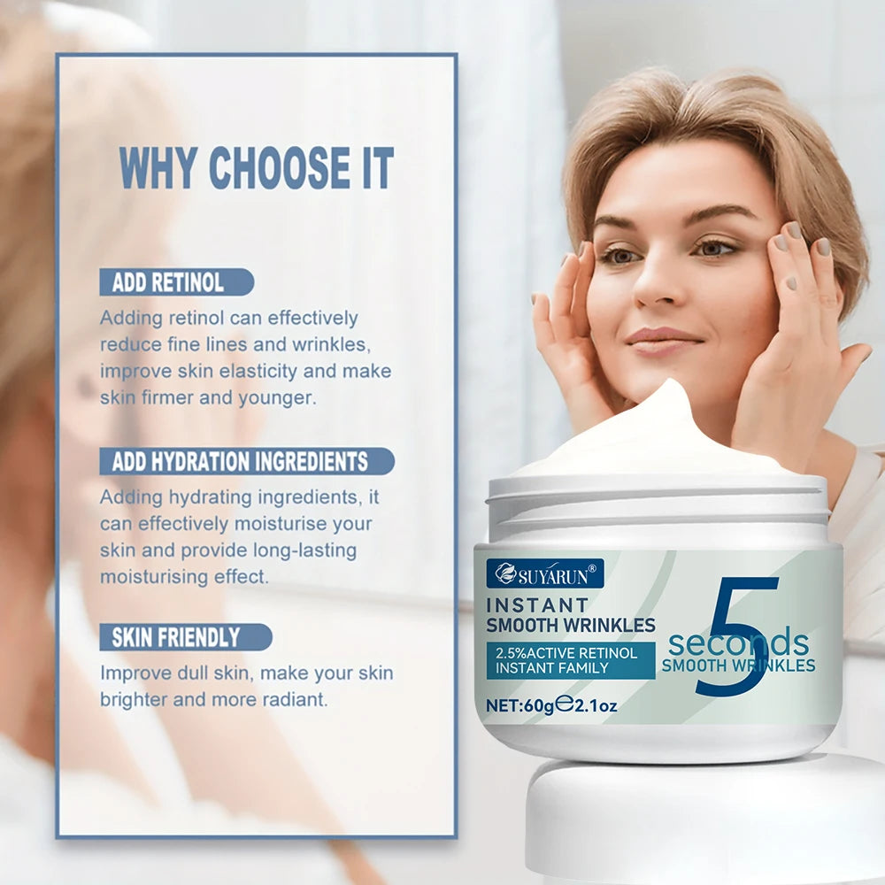 SUYARUN SUYARUN 5-Second Anti-Wrinkle Cream with Collagen & Hyaluronic Acid Anti-Aging Face Firming Moisturizer for All Type.