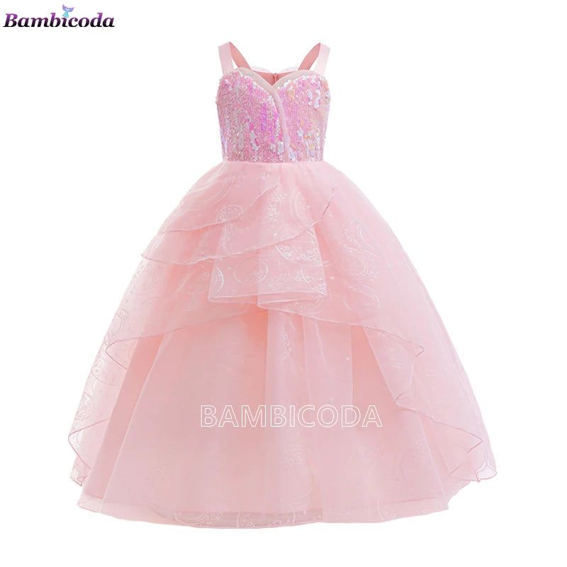 The--Wicked Glinda Elphaba Cosplay Costume Glinda Pink Princess Dress Costume For Girl Party Cosplay Movie Party Witch Clothing