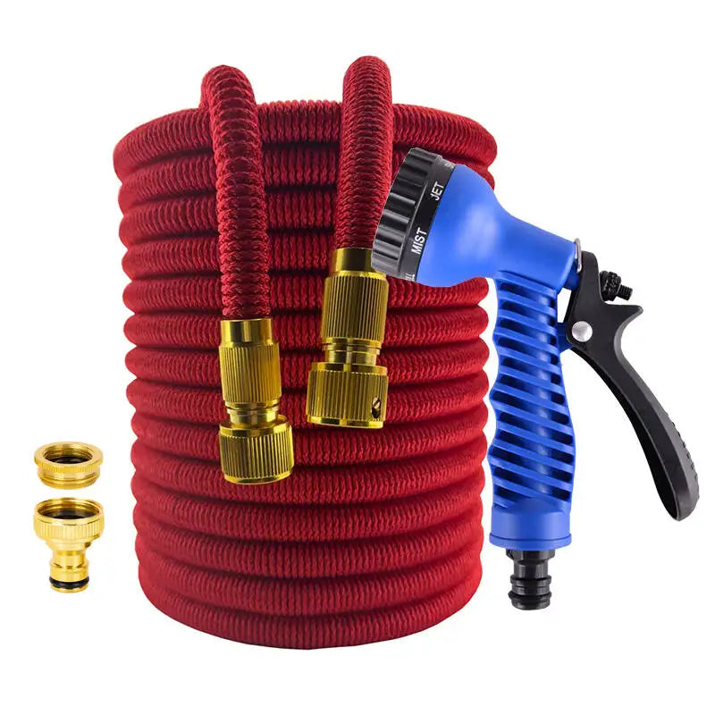 25-100FT Expandable HighPressure Magic Hose Flexible Water Pipe HighPressure Multifunctional Spray Gun Home Garden Watering Tool