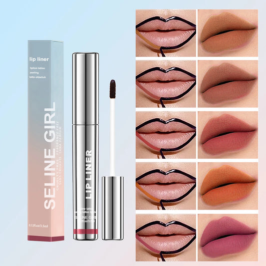 Waterproof Lip Liner Peel Off Tattoo Lipgloss Waterproof Long Lasting Matte Lip Tint Brown Contour Tear-off Lips Stain Cosmetic