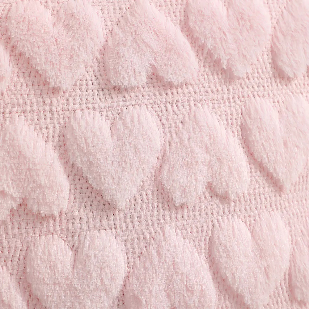 Multi-size Pink Love Quilted Throw Pillow Cover Ultra Soft Plush Cushion Covers Living Room Sofa Valentine'S Day Home Decoration