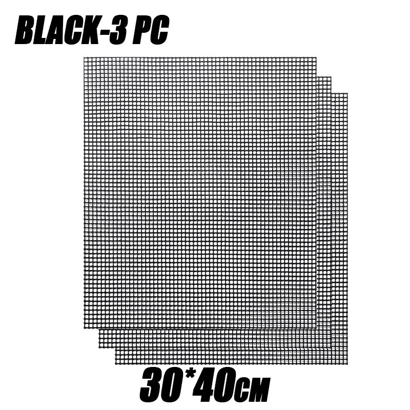 1/3/5PCS Non-Stick Reusable BBQ Grill Mat Easy To Clean Mesh Pad for Electric Gas and Charcoal Grills Outdoor Cooking