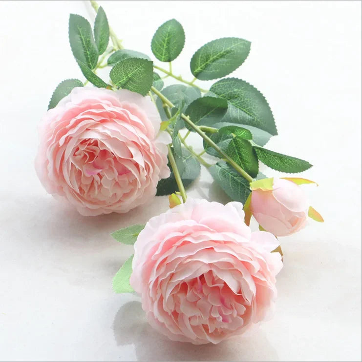 European Style Artificial Peony Flower Bouquet for Home Garden Living Room Party Decorations Wedding Party Supplies Fake Flowers