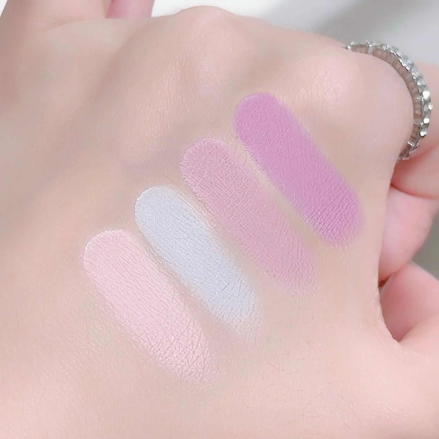 Candy Floss Blush Palette 4 Colors Matte Powder Blushes Waterproof Long-Lasting Coverage Pink, Purple, and Blue