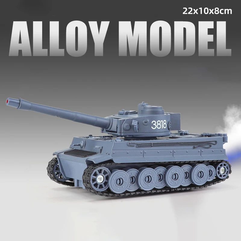 1:32 Scale T-90 Leopard2 M4 Main Battle Tank Model Toy Sound Light Tiger Heavy Tanks Spray Military Vehicle Models for Kid Gifts