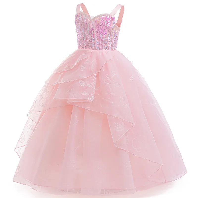 The--Wicked Glinda Elphaba Cosplay Costume Glinda Pink Princess Dress Costume For Girl Party Cosplay Movie Party Witch Clothing
