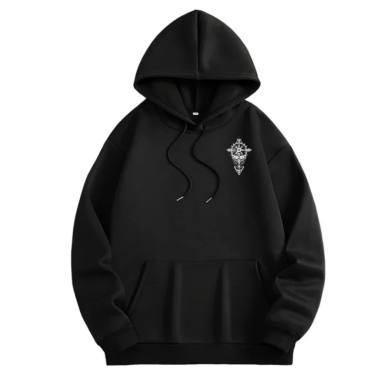 Autumn Winter New Style Men's Sweatshirt High Quality Ancient Viking Raven Print Hoodie Urban Casual Fashion Pullover Streetwear