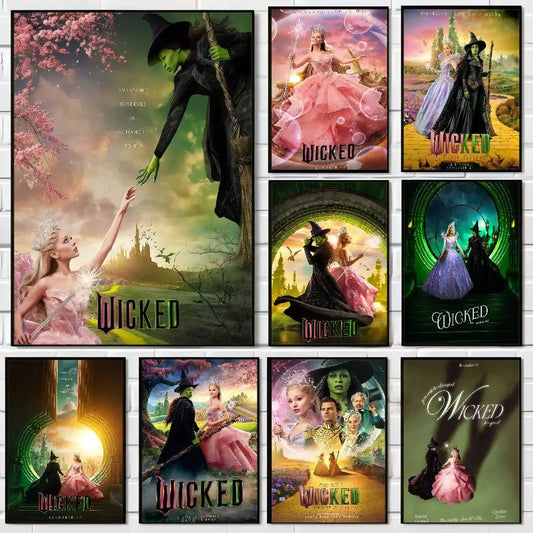 Wicked Movie Modern Film Wizard Of Oz Musical Self-adhesive Art Poster Whitepaper Prints Posters Artwork Aesthetic Wall Painting