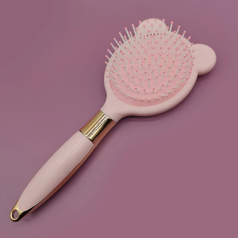 Beauty Hair Brush, Straight & Smooth Soft Touch Paddle Brush Round Brush and Detangling Brush,Great On Wet or Dry Hair Health