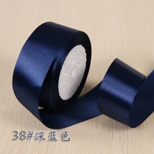25Yards 6/10/15/20/25/40/50mm Silk Satin Ribbon Wedding Party Christmas Ribbon Flowers Gifts Decorated DIY Apparel Sewing Fabric