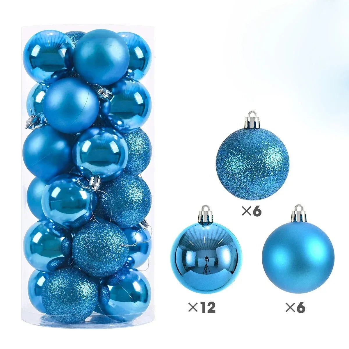 24Pcs 3/4/6CM Christmas Balls Decoration Christmas Tree Hanging Ornaments for Party Decor New Year Navidad Gift 2026 Accessories