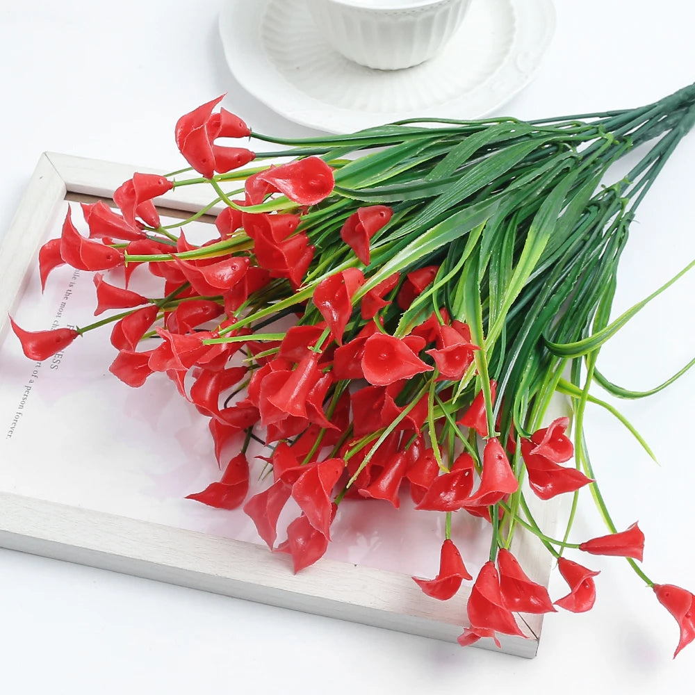 Artificial Flowers Bouquet 33cm Fake Flowers for Home Room Decor Garden Wedding Decoration Outdoor Vase Flower Arrangement Plant