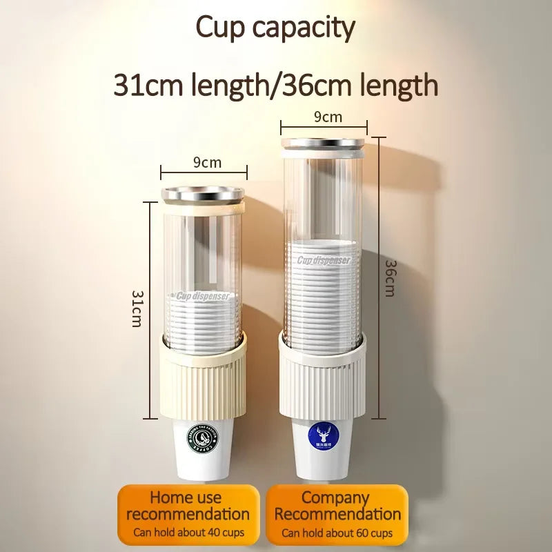 Water Cup Storage Bar Counter Rack Disposable Cup Cup Holder Wall Mounted Water Dispenser High-end Paper Cup Holder