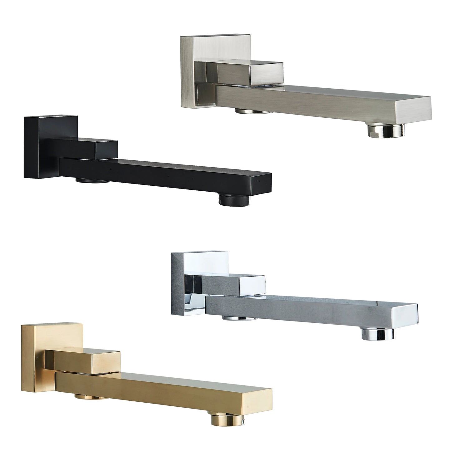 Free Shipping  Bathroom Brass Chrome/Black Bronze Shower Faucet Spout Wall Mounted Swive Bath Spout Bathroom Accessories