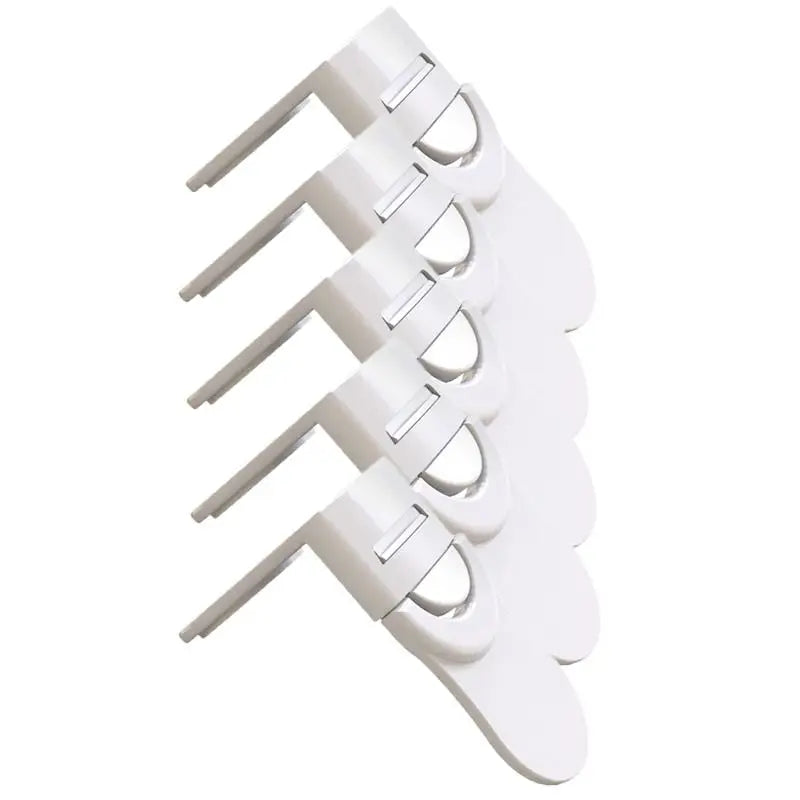 Baby Safety Lock Drawer Anti-Pinching Hand Cabinet Drawer Locks Plastic White Safety Buckle for Children Security Protection